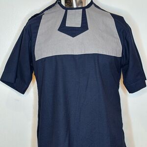 Navy and Gray Men's Shirt